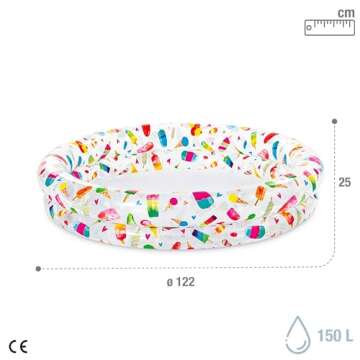 Intex Inflatable Stars Kiddie 2 Ring Circles Swimming Pool (48" X 10") [Assorted Styles]