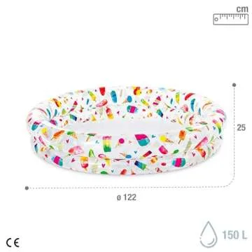 Intex Inflatable Stars Kiddie 2 Ring Circles Swimming Pool (48" X 10") [Assorted Styles]