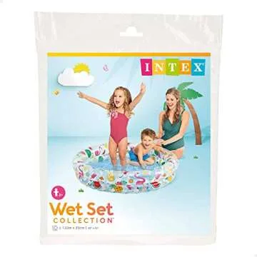 Intex Inflatable Stars Kiddie 2 Ring Circles Swimming Pool (48" X 10") [Assorted Styles]