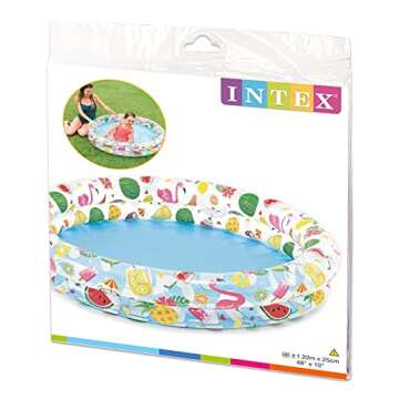 Intex Inflatable Stars Kiddie 2 Ring Circles Swimming Pool (48" X 10") [Assorted Styles]