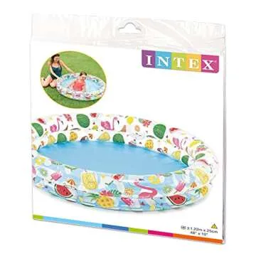 Intex Inflatable Stars Kiddie 2 Ring Circles Swimming Pool (48" X 10") [Assorted Styles]