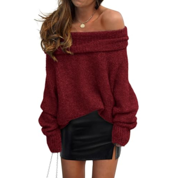 PRETTYGARDEN Women's Off-Shoulder Sweater - Chic Style for Every Occasion