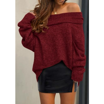 PRETTYGARDEN Women's Off-Shoulder Sweater - Stylish Comfort