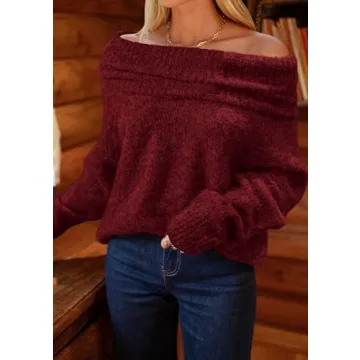 PRETTYGARDEN Women's Off-Shoulder Sweater - Stylish Comfort