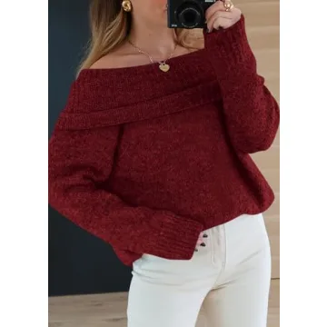 PRETTYGARDEN Women's Off-Shoulder Sweater - Stylish Comfort