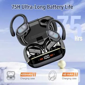 Qecnato Wireless Earbuds 75H Deep Bass Sports Earbuds