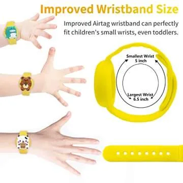 AirTag Bracelet for Kids, Kid Wristband for Apple Air Tag Hidden Watch Band Toddler AirTags Holder Adjustable Stopper Tags Cover for Girls