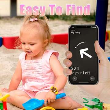 AirTag Bracelet for Kids, Kid Wristband for Apple Air Tag Hidden Watch Band Toddler AirTags Holder Adjustable Stopper Tags Cover for Girls