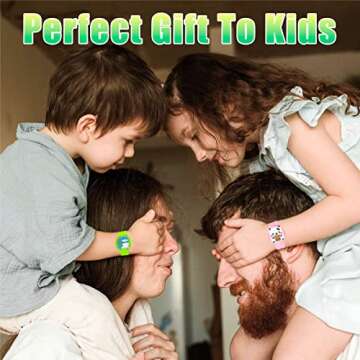 AirTag Bracelet for Kids, Kid Wristband for Apple Air Tag Hidden Watch Band Toddler AirTags Holder Adjustable Stopper Tags Cover for Girls