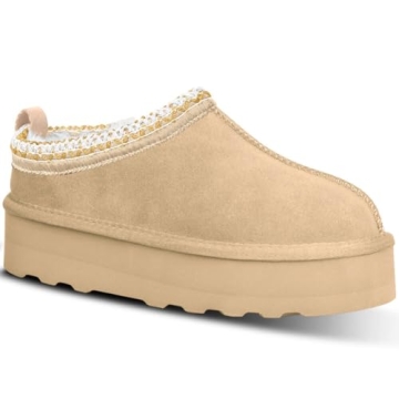 INPAKSA Women's Fleece Lined Platform Mini Boots