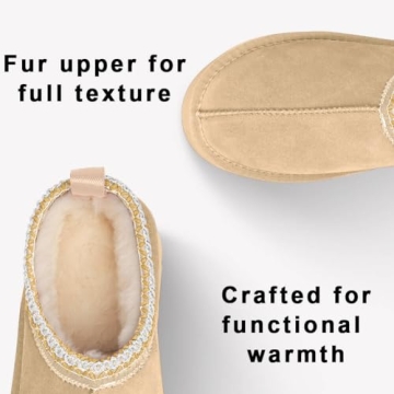 INPAKSA Women's Fleece Lined Platform Mini Boots