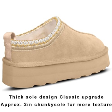 INPAKSA Women's Fleece Lined Platform Mini Boots