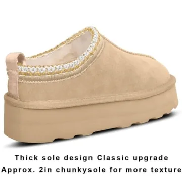 INPAKSA Women's Fleece Lined Platform Mini Boots