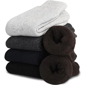 VoJoPi Thermal Winter Socks for Men - 5 Pairs Cozy Wool Socks