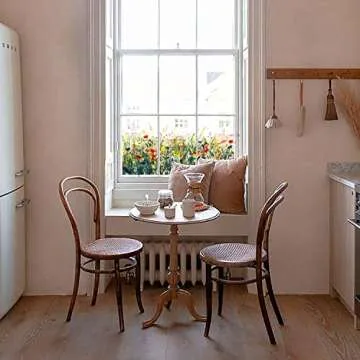 Flortlias Autumn Floral Window Decals, Transparent Stained Window Sticker, Non Adhesive Double-Sided Glass Door Covering Film for Home Decorative, Thistle