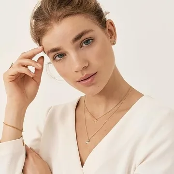 Anten Pink Gold Love Knot Stud Earrings for Women