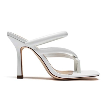 Vivianly Women's Thong Heels Sandals Stylish Summer Wedding Shoes