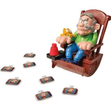 Goliath Grumpy Grandpa Game - Flip The Channel Before Grandpa Flips His Lid - Ages 4 and Up, 2-5 Players - Includes a 24-Piece Puzzle