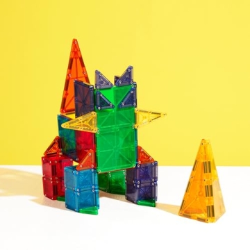 MAGNA-TILES 62-Piece Magnetic Construction Set for Kids