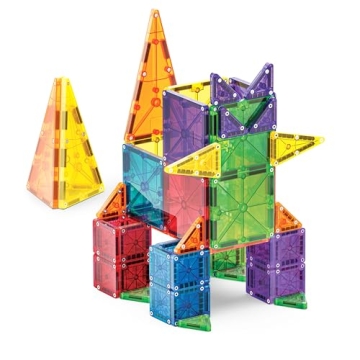 MAGNA-TILES 62-Piece Magnetic Construction Set for Kids