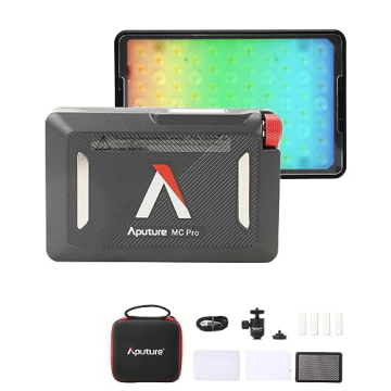 Aputure MC Pro Camera Lights,RGBWW LED Video Lights Lensed Mini LED Panel Full Color Portable Photog...