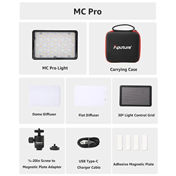 Aputure MC Pro Portable RGBW LED Camera Light