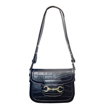 AWST Int'l Snaffle Bit Shoulder Bag- Black