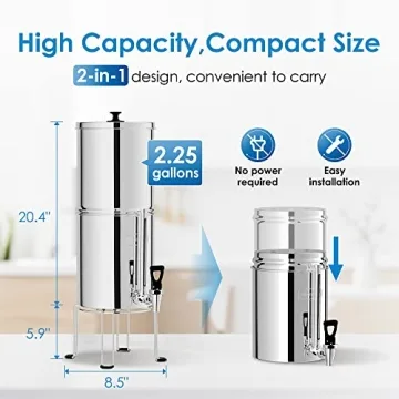 Waterdrop Gravity-Fed 2.25G Water Filter System