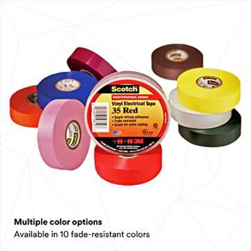 Scotch 35-3/4X66FT-OR VINYL COLOR CODING ELECTRICAL TAPE 35, X 66 FT, ORANGE, 10 CARTON, 100 ROLLS/CASE, 3/4" by 66'
