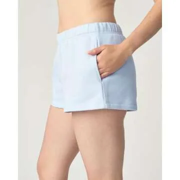 florence by mills Womens Cozy Crush Sweat Short Halogen Blue X-Large