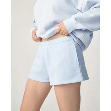florence by mills Womens Cozy Crush Sweat Short Halogen Blue X-Large