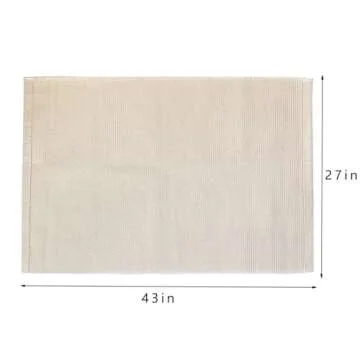 JE JOUE Montessori Materials Children Playing Mat Pure Cotton Working Rug for Toddlers (27"×43", Beige)