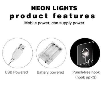 ENSHUI Neon Sign High Heels Neon Lights LED Signs, Battery or USB Powered Light Up Neon Signs for Wall Decor for Bedroom, Kids Room, Living Room, Bar, Party, Christmas, Wedding (Pink)