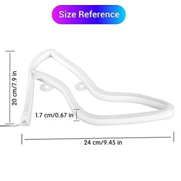 ENSHUI Neon Sign High Heels Neon Lights LED Signs, Battery or USB Powered Light Up Neon Signs for Wall Decor for Bedroom, Kids Room, Living Room, Bar, Party, Christmas, Wedding (Pink)