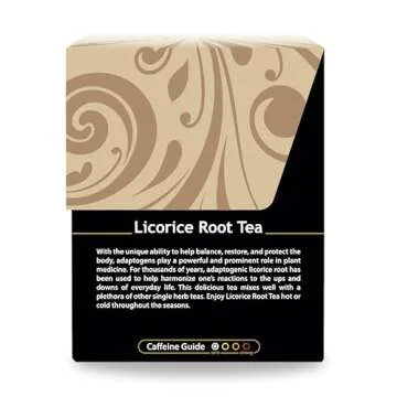 Buddha Teas Organic Licorice Root Tea - OU Kosher, USDA Organic, CCOF Organic, 18 Bleach-Free Tea Bag