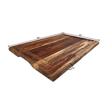Simply Bamboo Brown Large Organic Hardwood Cutting Board