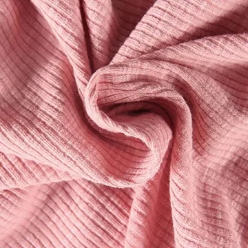 Roselux Long Sleeve Scoop Neck Ribbed Knit Shirt for Women