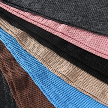 Roselux Long Sleeve Scoop Neck Ribbed Knit Shirt for Women