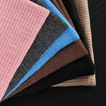 Roselux Long Sleeve Scoop Neck Ribbed Knit Shirt for Women