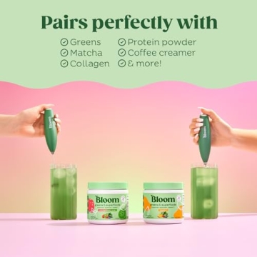 Bloom Nutrition Hand Frother for Blending Drinks Easily