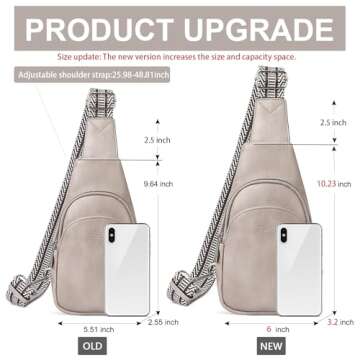 CLUCI Small Sling Bag for Women,Vegan Leather Crossbody Bags for Women,Fanny Packs with Guitar Strap