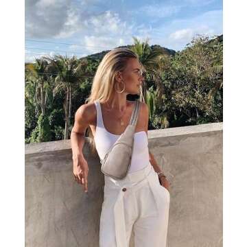 CLUCI Small Sling Bag for Women,Vegan Leather Crossbody Bags for Women,Fanny Packs with Guitar Strap