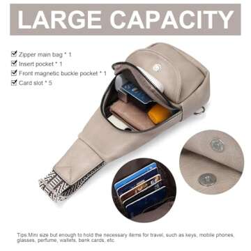 CLUCI Small Sling Bag for Women,Vegan Leather Crossbody Bags for Women,Fanny Packs with Guitar Strap