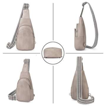CLUCI Small Sling Bag for Women,Vegan Leather Crossbody Bags for Women,Fanny Packs with Guitar Strap