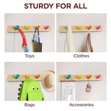 Monläurd Kids Coat Rack - Fun & Functional Organization