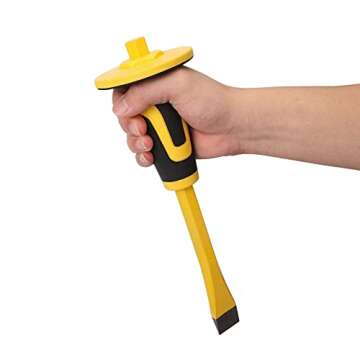 Mason Chisel with Hand Guard - 12" Heavy Duty Tool