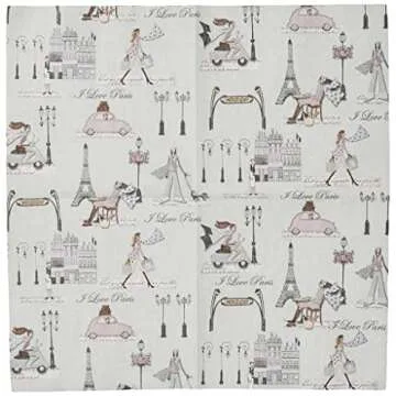 Boston International IHR 3-Ply Paper Napkins, 20-Count Cocktail Size, J'aime Paris
