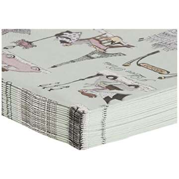 Boston International IHR 3-Ply Paper Napkins, 20-Count Cocktail Size, J'aime Paris