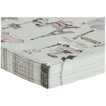 Boston International IHR 3-Ply Paper Napkins, 20-Count Cocktail Size, J'aime Paris