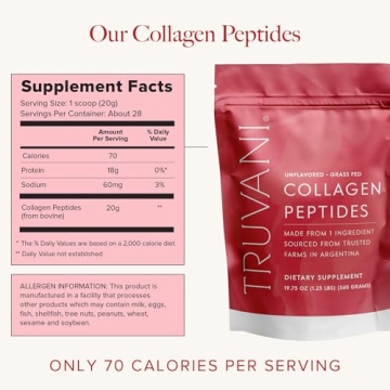 Truvani Hydrolyzed Collagen Peptides | 20g Collagen | Unflavored